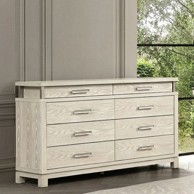 Clifton Weathered Gray 8-drawer 66 In. Wide Dresser