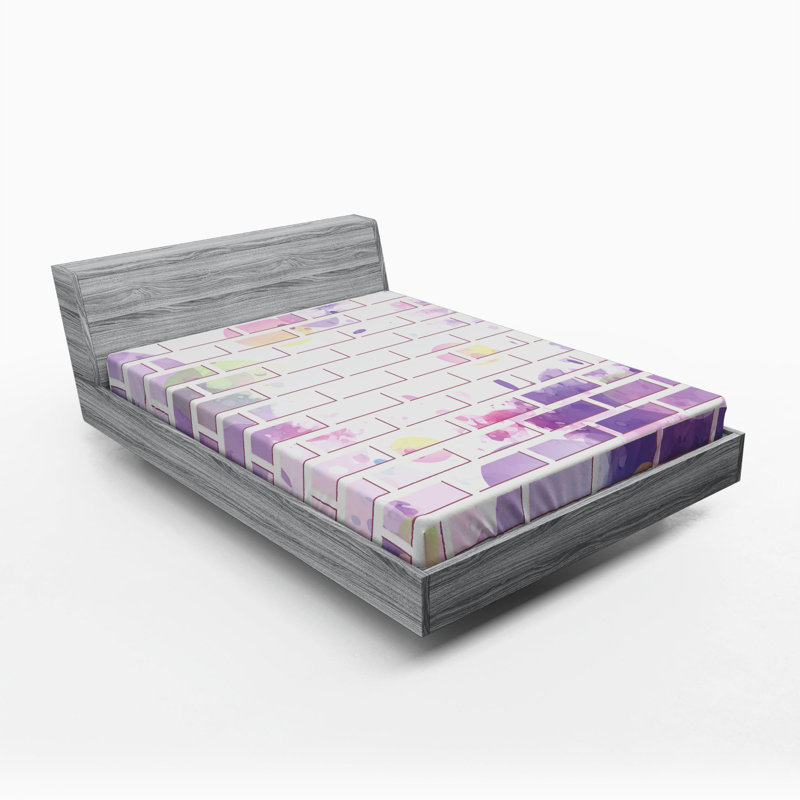 Microfiber Geometric Fitted Sheet, Full Fitted Sheet