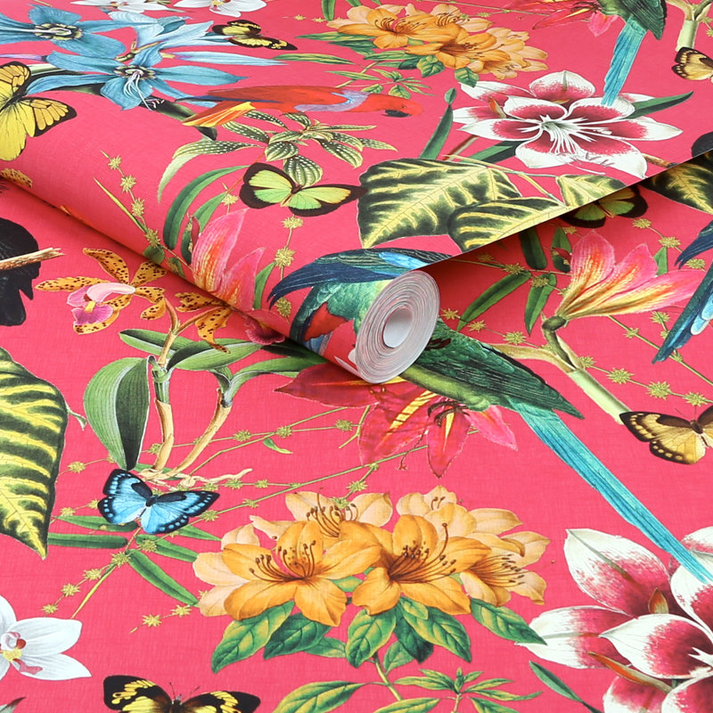 Paradiso Multi Wallpaper, Pink