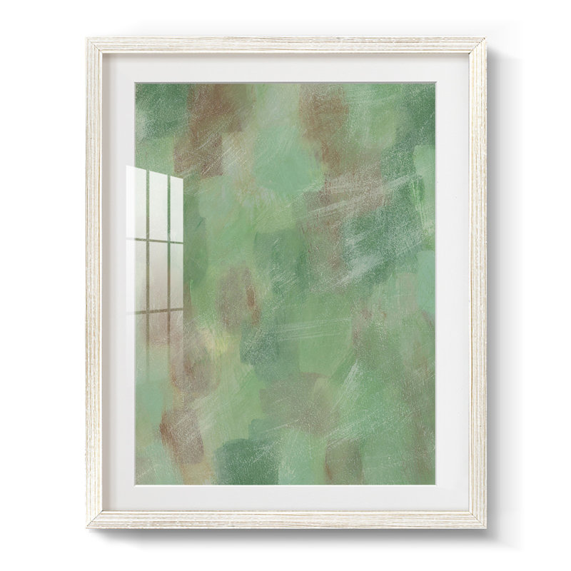 Green Shadows II - impression encadrée, Blanc, H 28,5 po x l 20,5 po