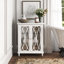 Armoire d'appoint autoportante à 2 portes avec portes en verre Noires