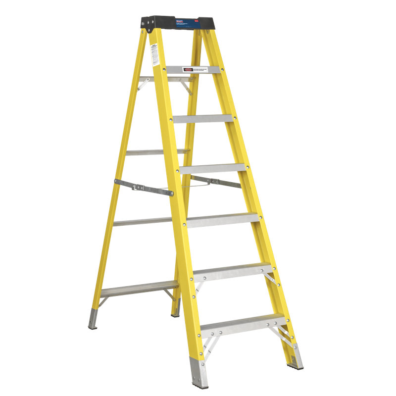 Ranee 6 - Step Fibreglass Lightweight Folding Small Step Ladder