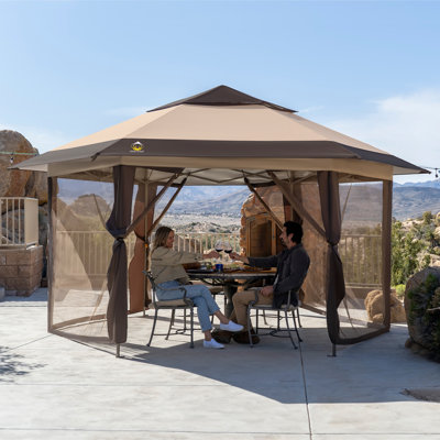 12 Ft. W x 12 Ft. D Metal Outdoor Gazebo with Mosquito Nettings