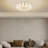 New Crystal LED Chandelier Ceiling Light Flush Mount Lighting Fixture