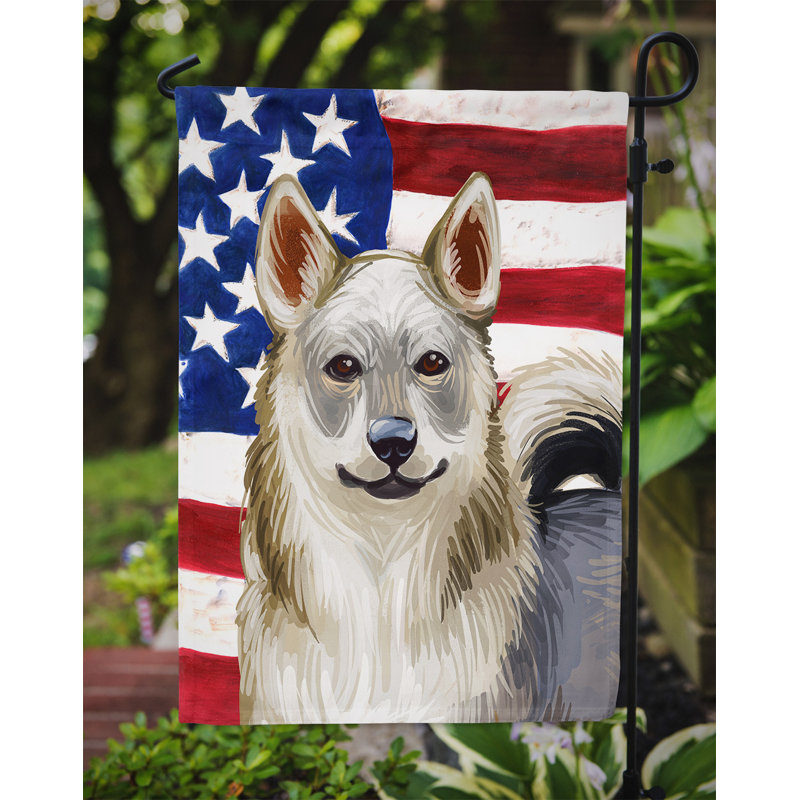Polyester à 2 côtés 15 x 11 po drapeau de jardin, Vallhund suédois