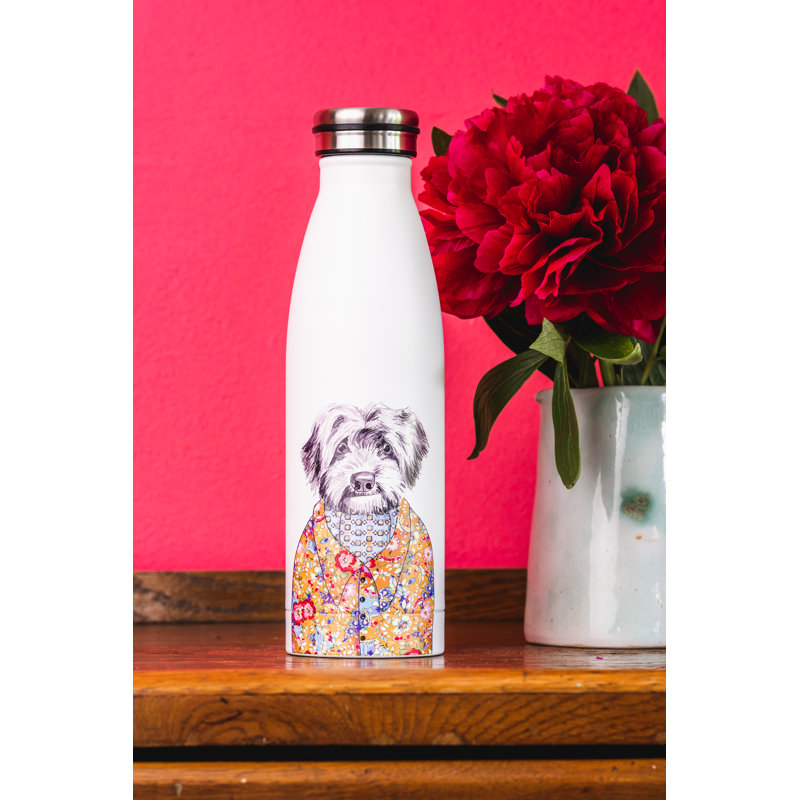 Mikasa x Tipperleyhill Cockapoo Double-Walled Stainless Steel Water Bottle, 500ml