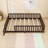Queen Size Floor Bed With Guardrails And Slats-417473714