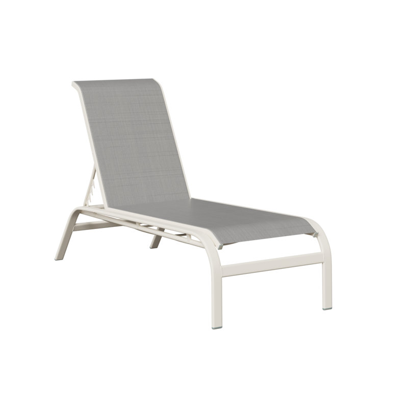 Chaise longue sans accoudoirs Berlin Gardens Murphy, Gris foncé, Blanc mat