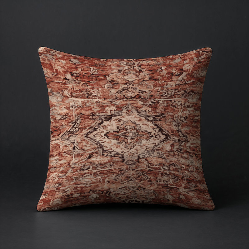 Coussin décoratif intérieur et extérieur Modern, Carré 16 po, Brun oriental 2