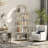 5 Tier Bookcase Arched Display Racks Tall Bookshelf Freestanding Open Storage Shelf-754128870