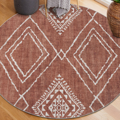 Kentre Jax Moroccan Machine Washable Area Rug