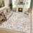 Washable Farmhouse Floral Area Rug with Non-Slip for Bedroom Nursery Living Room Decor-Pink-1713935748-1712371953
