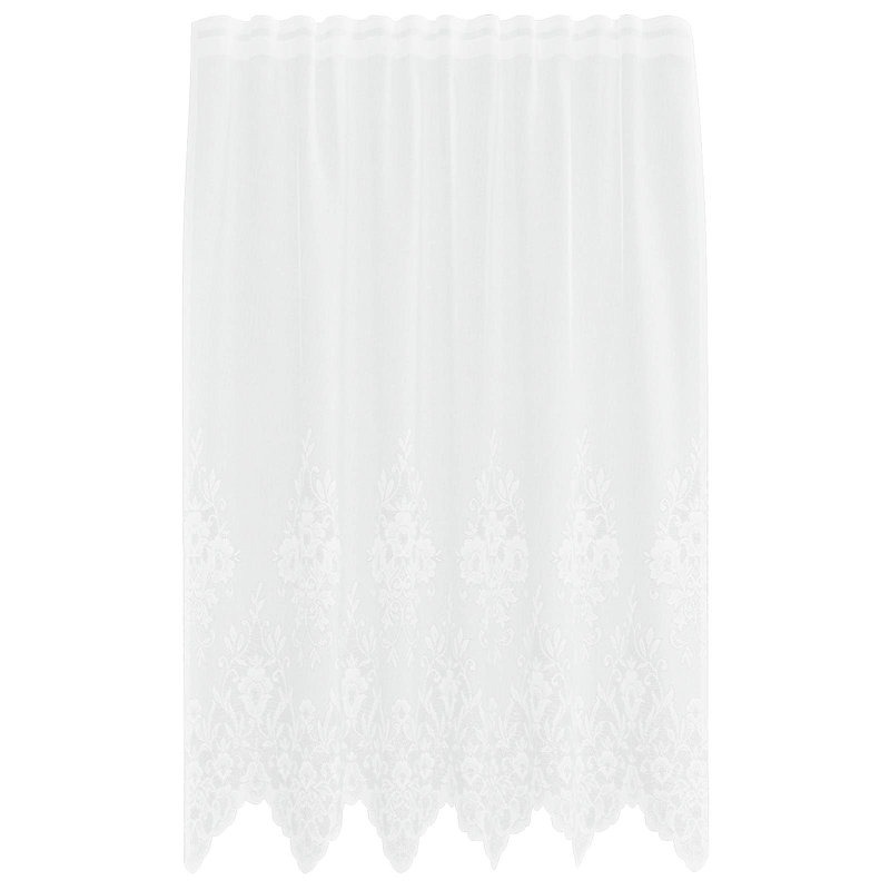 Curtains With Curtains Floral White Polyester, 150cm Width x 140cm Drop