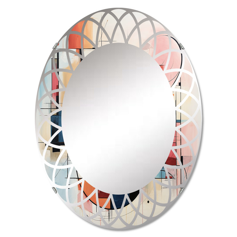 Kirt - Miroir mural Mid-Century ovale, 36 po x 24 po