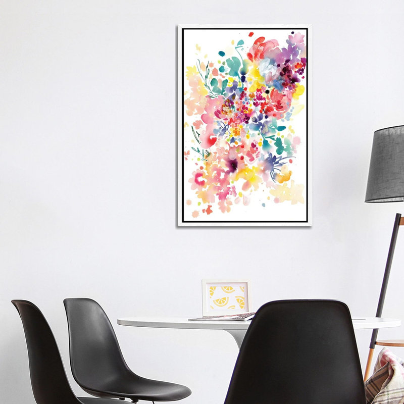 Aura by CreativeIngrid - Painting on Canvas, 101.6 cm H x 66.04 cm W, White Framed