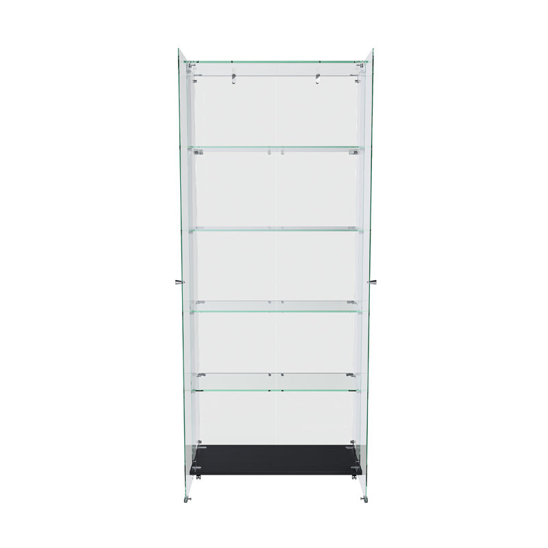 4-Tier Glass Display Cabinet With 5 Dynamic LED Modes