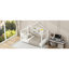 Lit plateforme simple en métal, blanc-314324578