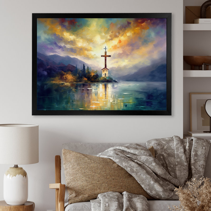 Reproduction d'art sur toile Arnfried, Cadre simple noir, H 34 po x l 44 po x P 1,5 po