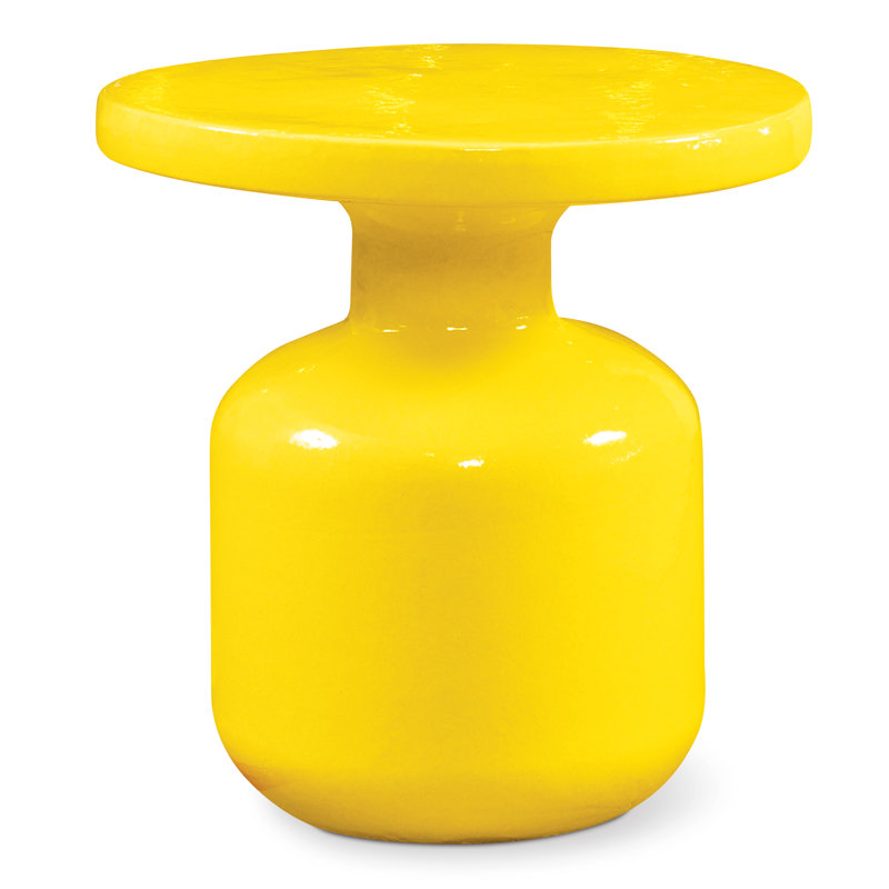 Table d'appoint Bottle, Jaune