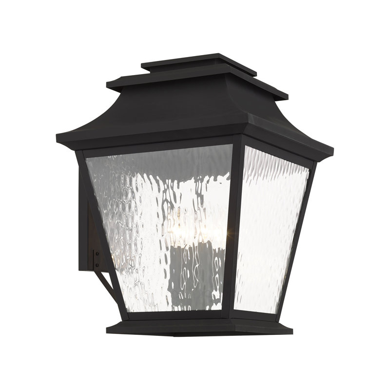 Amylee Solid Brass Wall Light, Black