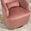 Fauteuil d'appoint pivotant à 360° en velours, entièrement assemblé-1180619595-1180619593