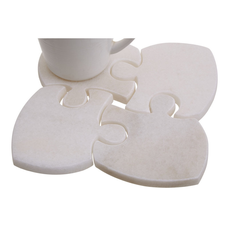 Marble 4 Piece Trivet Set