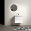 Meuble-lavabo blanc 24 po avec lavabo, grand rangement, conception flottante murale pour salle de bain moderne, pré-assemblé-116332516