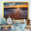 «Sunset Beach Dramatic Sky III», reproduction d'art sur toile nautique et côtière