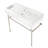 Kingston Brass New Haven 39-Inch Porcelain Console Sink with Stainless Steel Legs (1-Hole)-68833536
