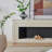Beige Manufactured Wood TV Cabinet Fireplace-117801947