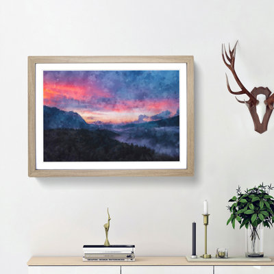 Mountain View of Romania - Picture Frame Graphic Art Print