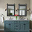 Miroir de salle de bain rectangulaire en bois avec supports en fer 18 po x 26 po-561633656