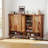20 Pair Shoe Storage Cabinet with Rattan Doors