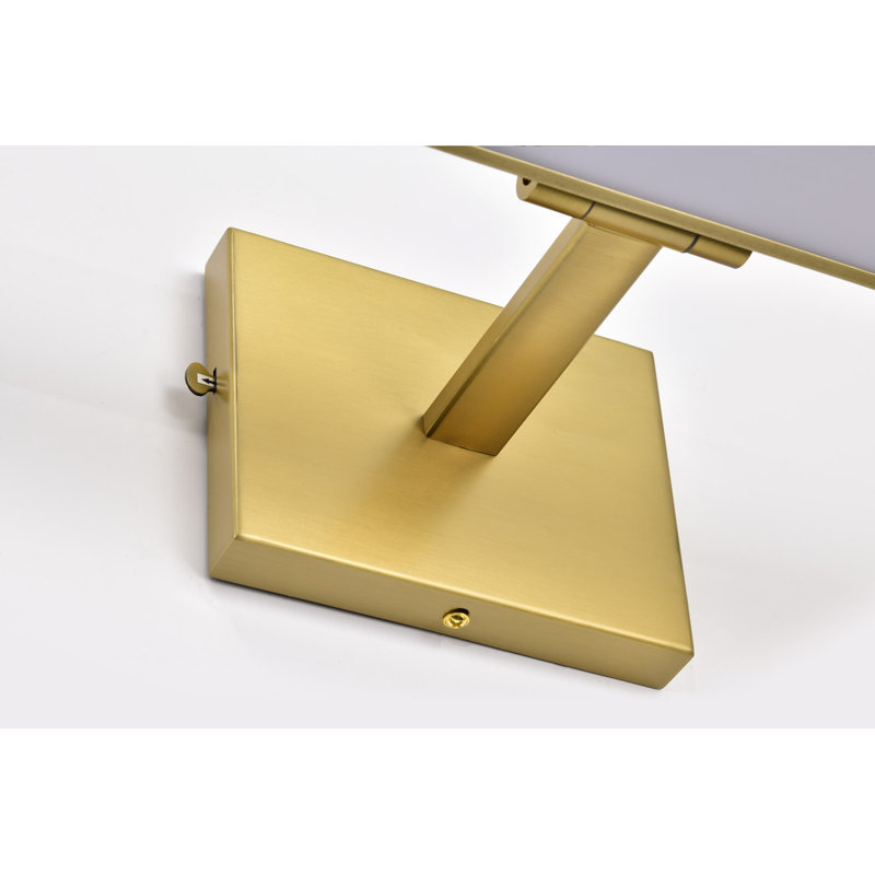 Mila - LED Picture Light  Selectable  - Acrylic Lens, Vintage Brass, 4.7" H x 12.2" W x 7.1" D, 960 Lumens