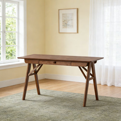 Bureau d'ordinateur avec tiroirs en bois
