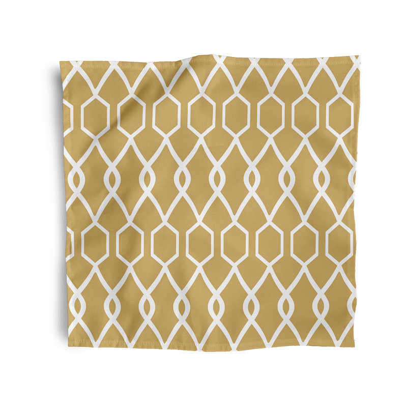 Clessie Geometric Trellis Napkins, Gold