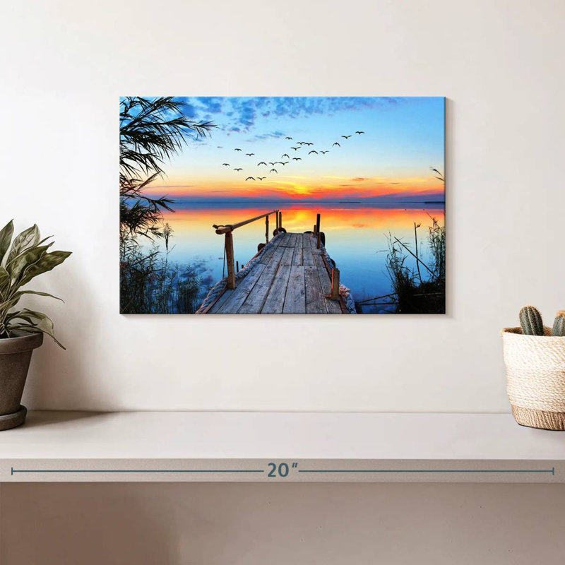 Dock Sunset, 8" H x 12" W