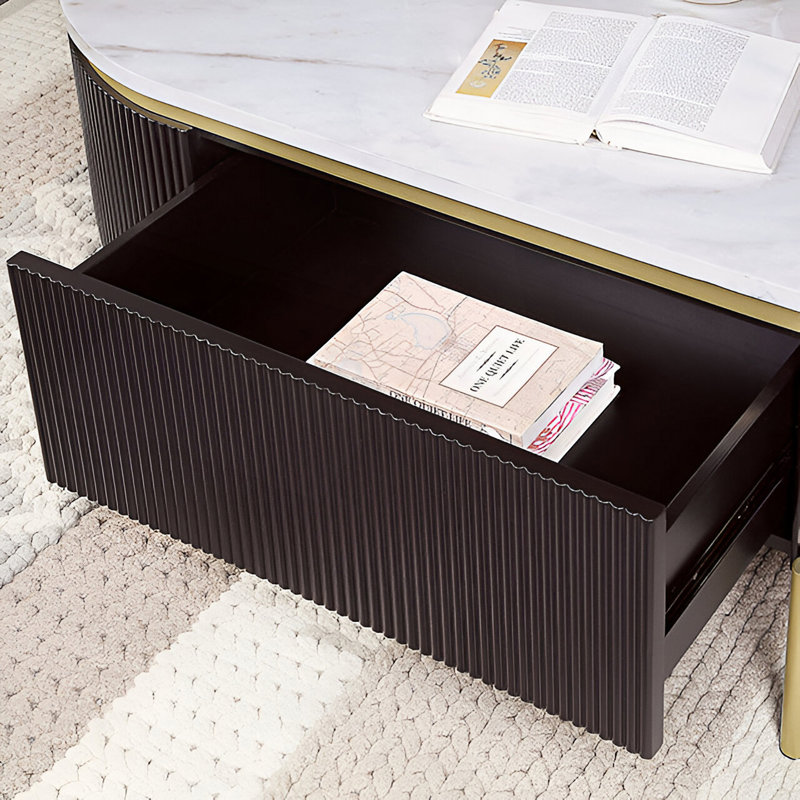 Coffee Table, Living Room Table With Drawer, Center Table