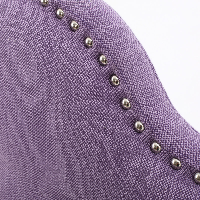 Queen & Full Sized Headboard In Purple, Minimalist Style With Diamond Stitch Pattern, Upgrades Bedroom, 62.92 In. Depth X 2.74 Width 53.13 Height, 19.55 Lb Weight Headboard, Purple Fabric Upholstered