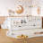 Twin Daybed With Built‑In Bookshelves, Small Staircase, Safety Rails & Trundle-717836099-717836098