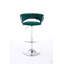 Ensemble de 2 tabourets de bar, avec repose-pieds chromé et base pivotante en velours à hauteur réglable et tabouret de bar simple chromé-20056924