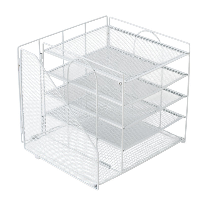 Metal Desk Organiser, White