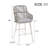 Brookens 46" H Cast Aluminum Bar Stool with Cushions-1357238681
