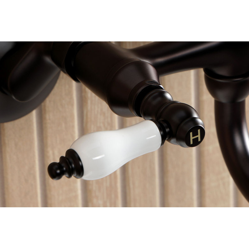 Kingston Brass Kingston Two-Handle 2-Hole Wall Mount Bathroom Faucet