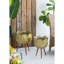 Ensemble de 2 jardinières en métal avec pieds en bois, L: P 18,5 x 23,5 po: P 15,7 x 20 po