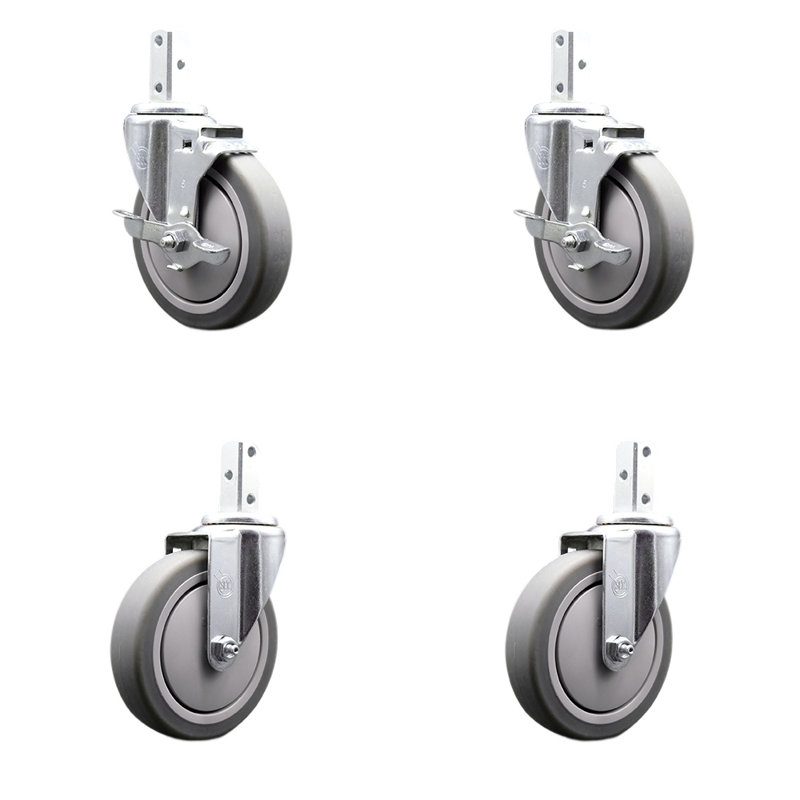 4 Piece Thermoplastic Rubber Caster Set