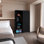 Armoire 2 portes avec rangement ouvert Ollie, wengé