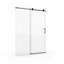 Porte de douche coulissante simple réglable sans cadre de 56 à 60 po avec verre trempé de 1/4 po et quincaillerie antirouille, porte de douche