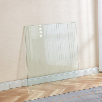 Tempered Clear Glass Top.80Cm Square
