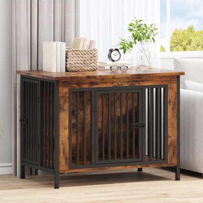 Large Furniture Style Pet Crate With Divider